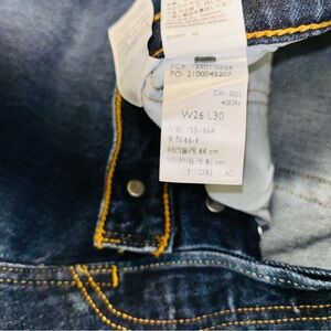 Levi's Dark Blue Denim Jeans with Yellow Stitching